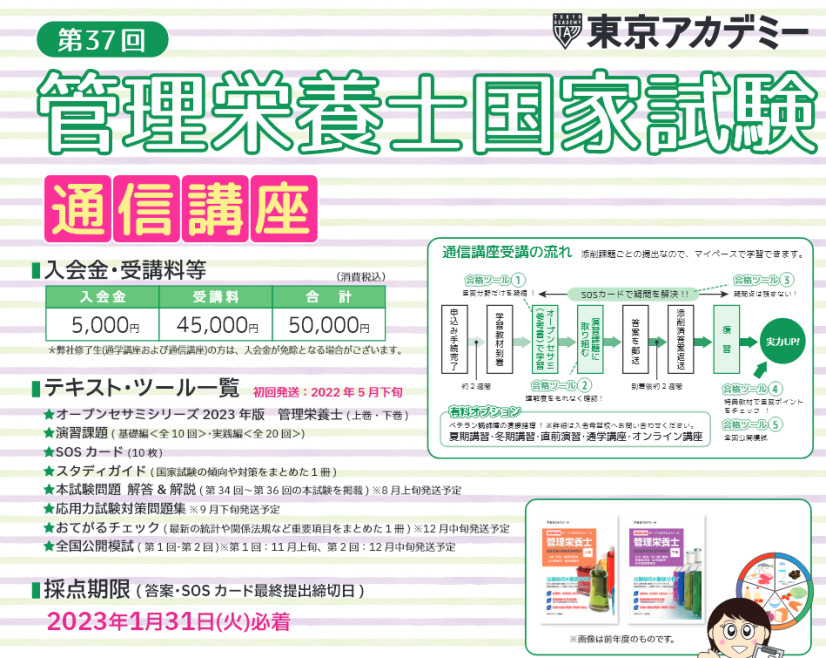 東京アカデミーに資料請求する方法 管理栄養士の場合は 絶対合格navi